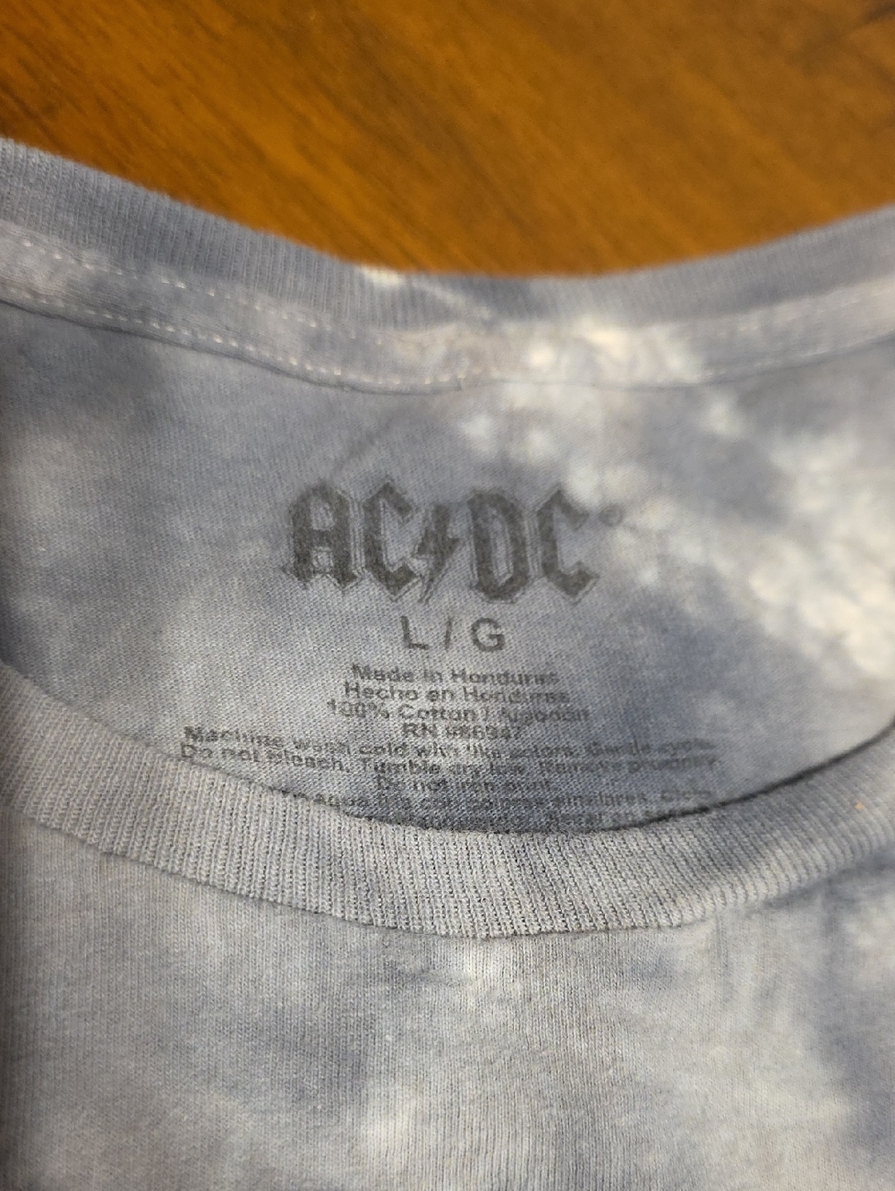 AC/DC 1982 "We Salute You" Tie-Dye Tee Sz L - Picture 7 of 11